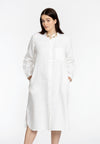 Blouse long LINEN - white 