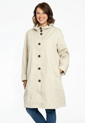 Raincoat hooded - brown - #1