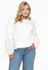 Sweatshirt embroideries back - ecru