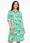 Blouse-dress ruffled MYKONOS - green 