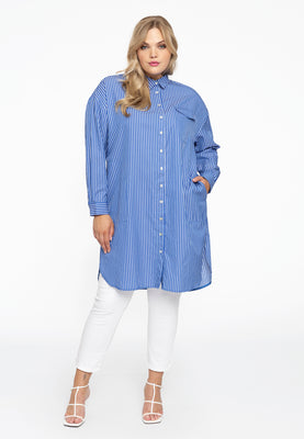 Blouse-dress SMALL STRIPE - blue - #2