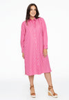 Blouse-dress long SMALL STRIPE - pink