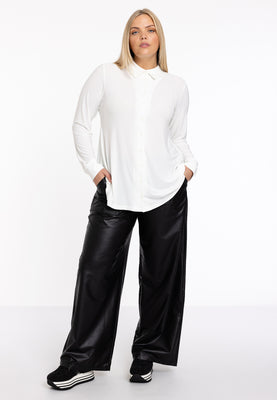 Wide Leg Trousers FAUX - black  - #1