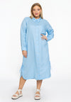 Blouse dress LINEN - light blue